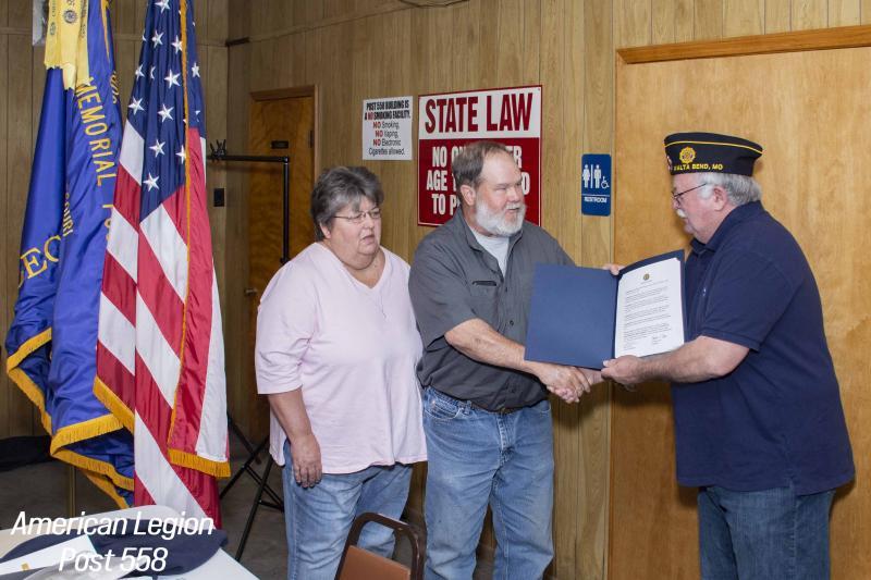 American Legion Post 558 of Malta Bend honors World War II veteran