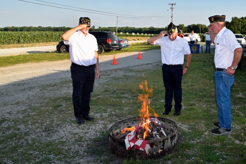 American Legion Post 558 (Malta Bend, Mo.) retires flags Legiontown U