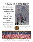 9/11 20th anniversary commemoration and Patriot Day