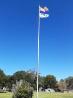 Refurbished high school flagpole