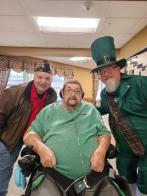 Post 221 Spreading St Patrick's Cheer to Veterans in Nursing home.
