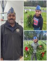 Members of Sons of The American Legion Squadron 37 (Pyeongteak, South Korea) participate in Wreaths Across America