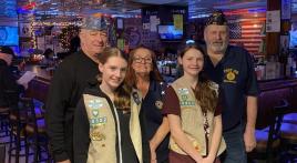 American Legion Family of 105 in Belleville, New Jersey, donates $1,500 of Girl Scout cookies