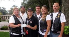 American Legion Riders Chapter 17 Post 70 Presents Check to Fisher House Boston