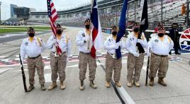 American Legion Post 178 presents colors At Texas Motor Speedway INDYCAR race