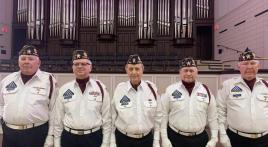 Peter J. Courcy Post 178 honor guard performs military honors for honorary life member