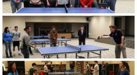 Donation of ping pong tables to the 51st Fighter Wing Squadron, Osan Air Base, South Korea