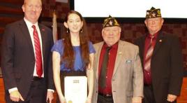 Post 178 state Oratorical first runner-up recognized by Frisco City Council