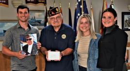 Namesake's family visits American Legion Post 110 in Virginia Beach, Va.