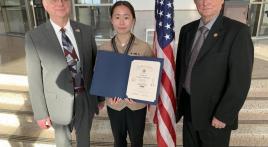 Post 178 presents American Legion Award at 1st Annual Lebanon Trail HS Navy National Defense Cadet Corps award ceremony