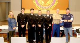State of the Navy National Defense Cadet Corps shared at Post 178 membership meeting