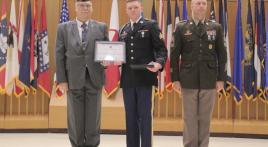 Post 38 honors Distinguished Honor Graduate at basic leader course at NCO Academy, South Korea