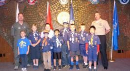 Cub Scout Pack 655 had a military themed meeting at Post 291
