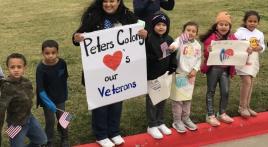 Veterans feel the love at Peters Colony Elementary School