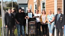 St. George, Maine Post 34 gets  "restored" flag drop box 