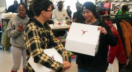 Fred Brock Post 828, H-E-B place New Shoes on Students during MLK Weekend   