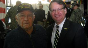 ''Bud'' Cornock, World War II veteran, recognized by Navy Reserve