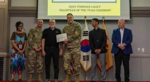 Legionnaire presented with Certificate of Appreciation from Command Group of U.S. Army Garrison Yongsan-Casey, South Korea
