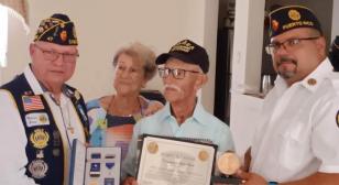 Puerto Rico Post 67 of Rincon honoring veteran of 65th Infantry Regiment