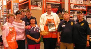 Post 555 grateful to Home Depot	