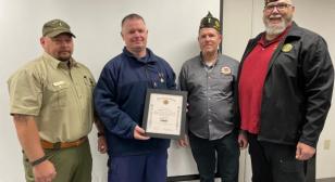 Henry "Gene" Burton Sr. Memorial Post 13 (Sitka, Alaska) honors local USCG chief with Heroism Award
