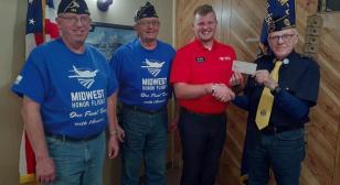 Small-town post donates to Midwest Honor Flight