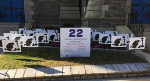 Veterans suicide awareness roving display