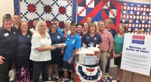 Legion post donates year's worth of fabric and batting to veteran quilt program