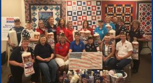 Women veterans donate to Quilts of Valor