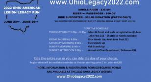 Ohio American Legion Riders prepare for 2022 Ohio Legacy Run