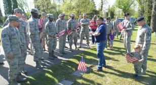 Placing of the flags: Memorial Day 2015