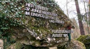 A memorial to 37 GIs killed as copter crashes in West Germany