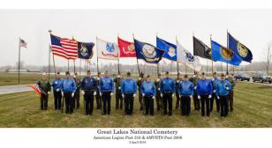 Post 216 performs Honor Guard at Great Lakes Cemetery  