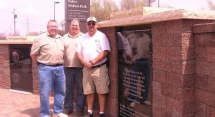 Oakdale Veteran's Memorial enhanced by hardscapes