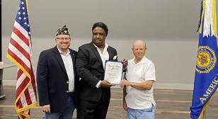 Past Commander Delbert Parsons of American Legion Post 178 receives prestigious awards