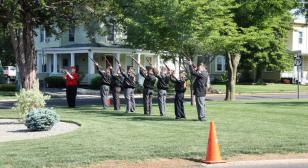 Post 54 provides 21-gun salute prior to start of Memorial Day Parade