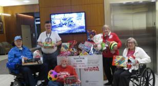 American Legion members collecting Toys for Tots