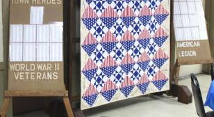 Signing of World War II quilt 