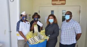 Legionnaires donate face masks to Herbert Grigg nursing staff
