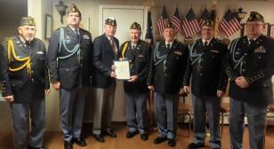 American Legion Post 610 (Mayfield, Pa.) receives 100% membership award