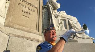 Commander of Squadron 137 (Florida) is bugler for the 100 Nights of Taps at Gettysburg 