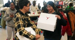 Fred Brock Post 828, H-E-B place New Shoes on Students during MLK Weekend   