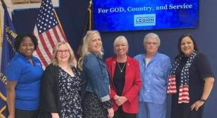 Oklahoma Women Veterans Organization supporting American Legion Post 12's grand reopening