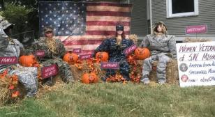 Women Veterans Showcase Military Scarecrows at Arts and Crafts Festival