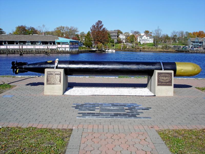 Submarine veterans memorial on the South Toms River waterfront