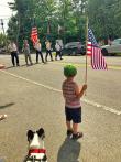 Our youth standing for the American flag