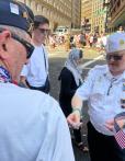 Post 13 historian meets Massachusetts district commander during July 4 parade in Boston