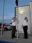 Walter Rhoades Post/Squadron 111 (Louisville, Colo.) starts Sept 11, 2021, by lowering flag