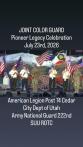 Post 74, Cedar City (Department of Utah) presents colors and honors