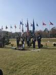 Legionnaire attends burial ceremony at United Nations Cemetery at Busan, South Korea